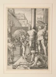 Flagellation of Christ, from The Passion, #6 in a Series of 12 Engravings