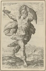 Horatius Cocles, Plate 2 from the series "Roman Heroes"