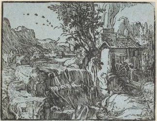 Landscape with a Waterfall, from Four Small Landscapes