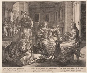 Lucretia and her Women Spinning, from The Story of Lucretia