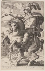 Marcus Curtius on Horseback, from The Roman Heroes