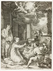 The Adoration of the Shepherds, plate three from The Birth and Early Life of Christ