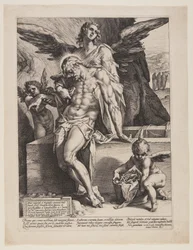 The Dead Saviour Supported by an Angel