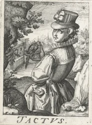 Sense of Touch, a Woman with a Bird