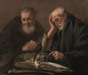 Democritus and Heraclitus, c. 1619-20