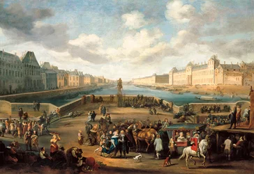 View of Paris with the Louvre, Taken from the Henri IV Bridge (Pont Neuf)