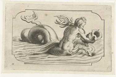 Seahorse with a Male Upper Body