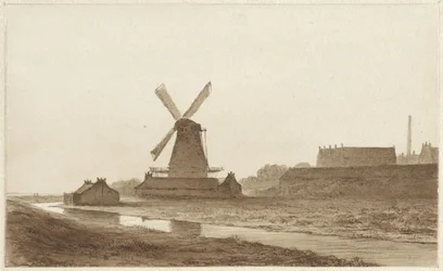 Mill at the Bulwark Het Blauwhoofd in Amsterdam