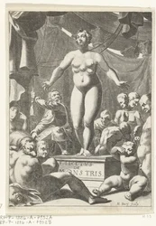 Naked Woman with Five Breasts. Title Page for Fortunius Licetus, De Monstris, Amsterdam 1665