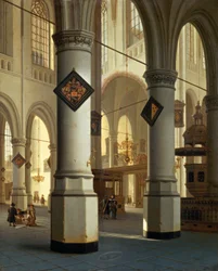 View of Die Oudekerk (Old Church) in Delft