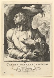 St. Jude Thaddaeus, from Christ, the Apostles and St. Paul with the Creed, ca. 1589