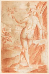 Study of a Nude Figure Outdoors