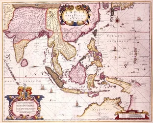 General map extending from India to southern Japan and northern Australia by way of the Indonesian archipelago and the Philippines, c.1700