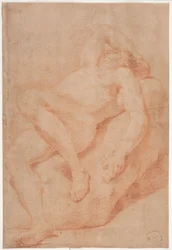 Male Model Study, Half Reclining