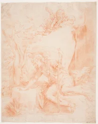 Narcissus at the spring. (Ovid, Met. III, 415)