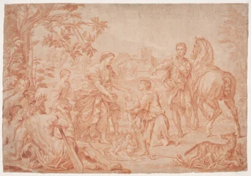 Romulus and Remus. (Livy I, 4). Study after Carlo Maratti