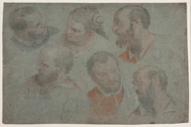 Study with Seven Heads after Veronese: The Wedding at Cana