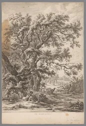 Landscape with a Man and Dog Under a Tree at Midlaren (Nine Views in Drenthe series)