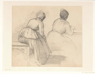 Two Studies of a Seated Woman, Seen from the Back