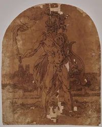 Mars standing outside the walls of Brussels