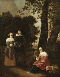 A Couple and a Shepherdess in a Landscape, 1661