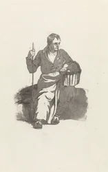Seated Man with Basket