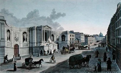 View of the Fountain on the Rue de Grenelle, Faubourg St. Germain, engraved by Grimberghen, c.1815-20