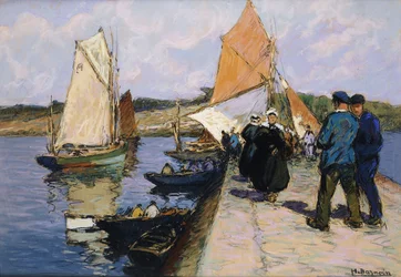 Fisherfolk on a Quayside
