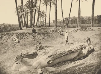 Statue of Sesostris Overturned (Saqqarah)