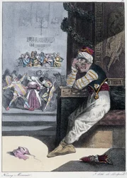 Le Carnival: "Everyone takes his pleasure where he finds him" - in "Les pastemps" by Henri Monnier, ed. Delpech, Paris