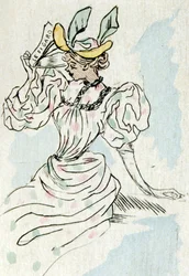 A Woman Holding a Newspaper