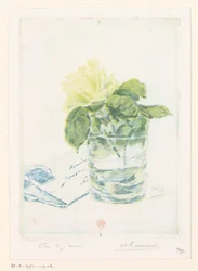 Letter Next to a Vase with Rose