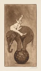 Elephant and Clown, c. 1889