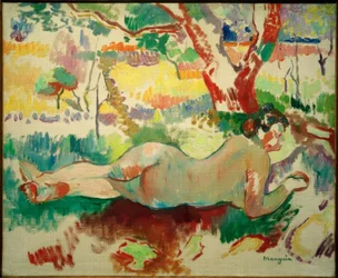 Reversed Study, Nude Under the Trees, Villa Demière