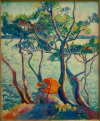 Jeanne with the Parasol, Horsewoman