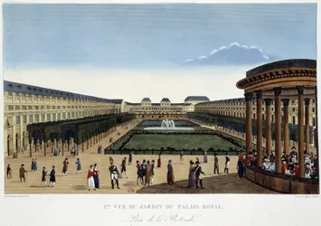 Jardin du Palais-Royal, circa 1820 - in 