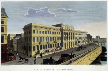 Hôtel des Monnins, around 1820 in Views of Paris by Courvoisier 1827