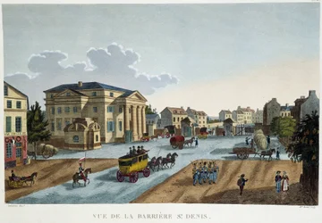 The Barrier Saint-Denis, circa 1827 - in “Vues de Paris” by Courvoisier