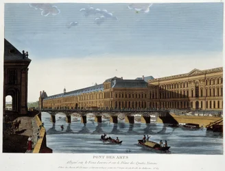 Le Pont des Arts et le vieux Louvre - in 
