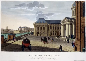 Palais des Beaux-Arts and the Institute, circa 1820 - in Views of Paris by Courvoisier