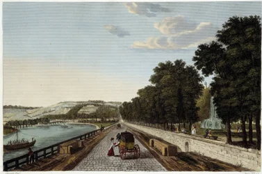 View of the Terrace of Parc St Cloud - in “Vues de Paris” by Courvoisier