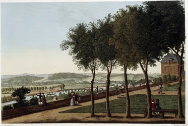 View Taken from the Terrace of St Germain en Laye - in “Vues de Paris” by Courvoisier