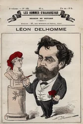 Cartoon of Leon Alexandre Delhomme from 