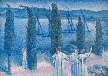 Nocturne with Cypresses
