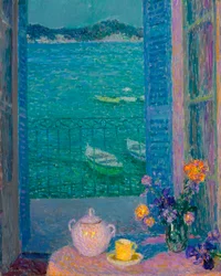 Bunch of Flowers at the Window, Villefranche-sur-Mer