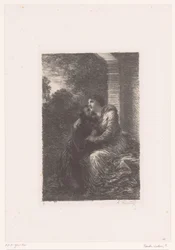 Lohengrin and Elsa Embrace in the Bridal Suite