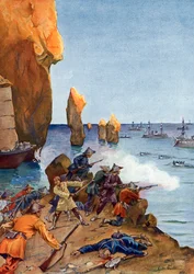 The French Admiral Amedee Courbet Leading His Fleet in Along Bay, Viet Nam (1883)