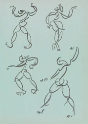 Four Studies of Dancing Figures
