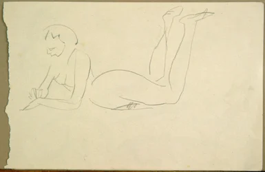 Nude Girl Lying on the Floor
