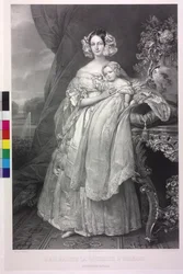 Duchess Helen of Mecklenburg-Schwerin and Her Son Ludwig Philipp